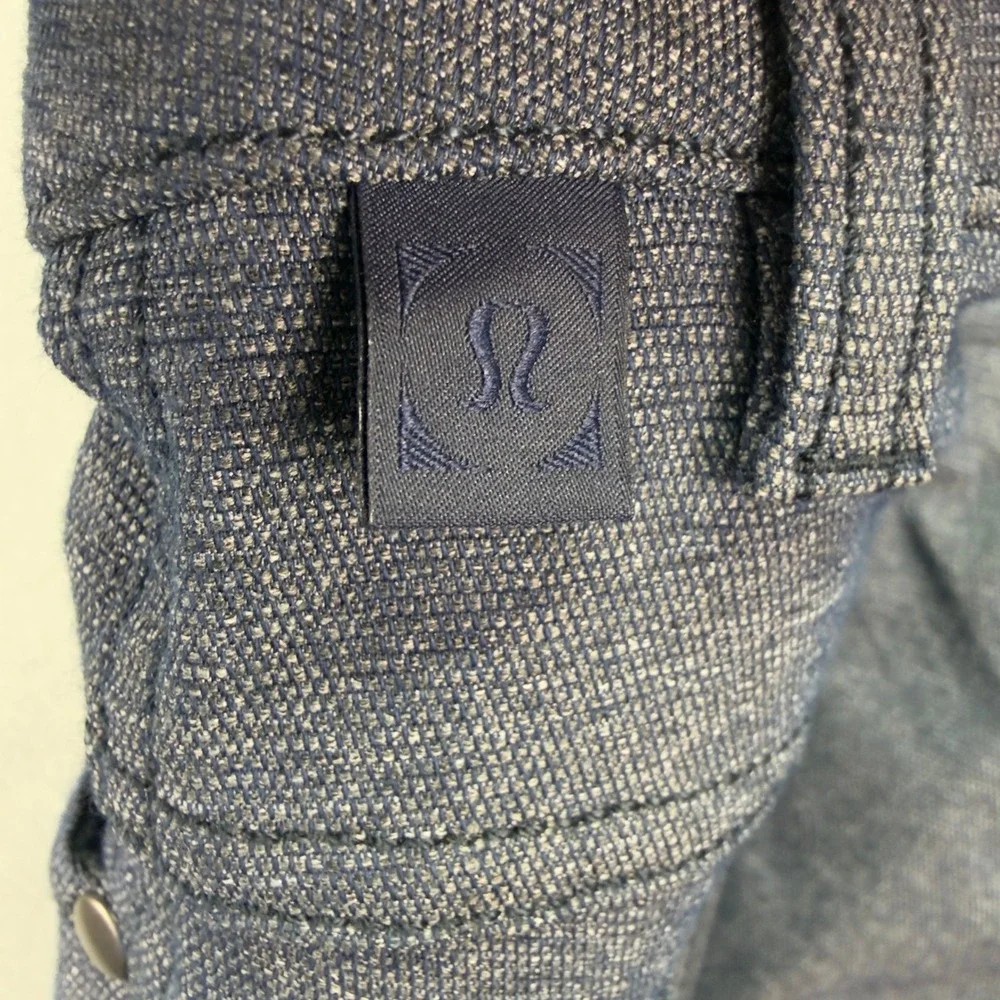 Lululemon Commission Pant Slim Blue Heathered Mens 34 Chino Trousers